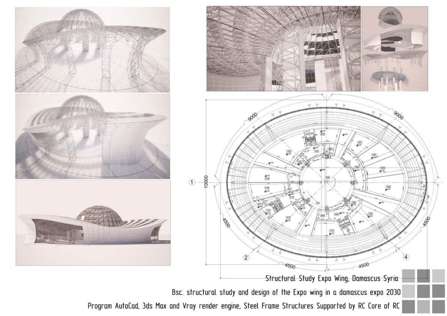 Expo Wing structural renders and plan