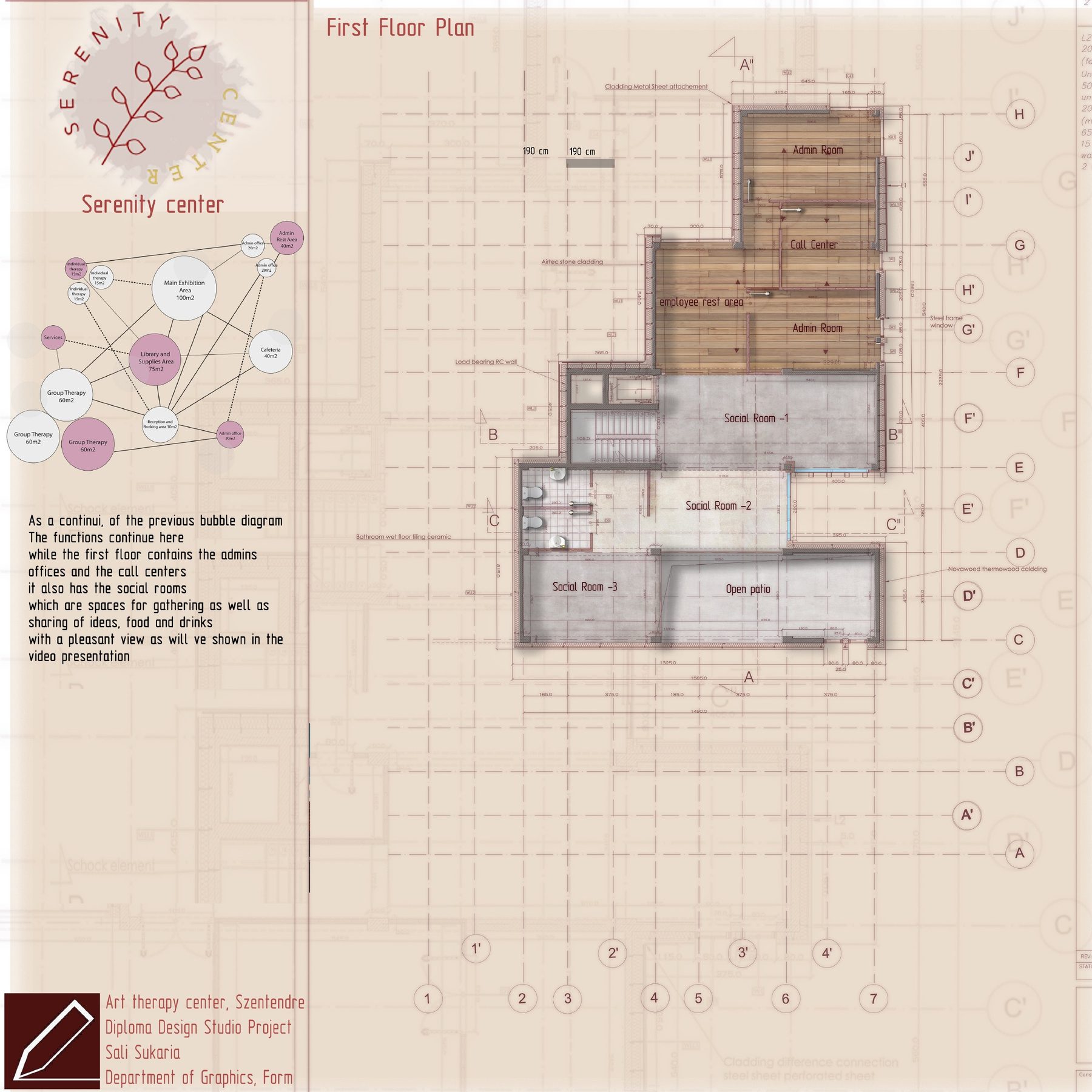 Serenity Center first floor plan detail
