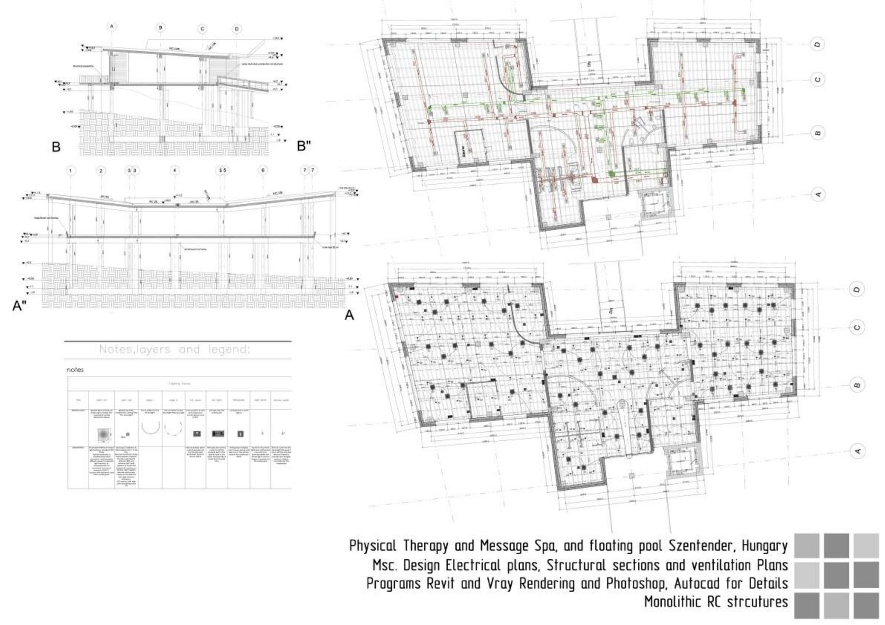 Physical Therapy Spa electrical and ventilation plans